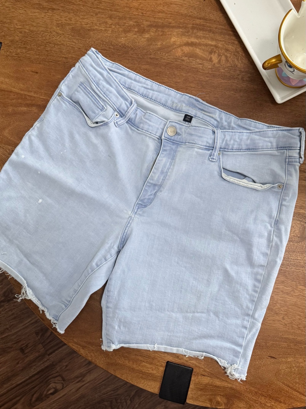Light Blue Denim Cutoff Shorts